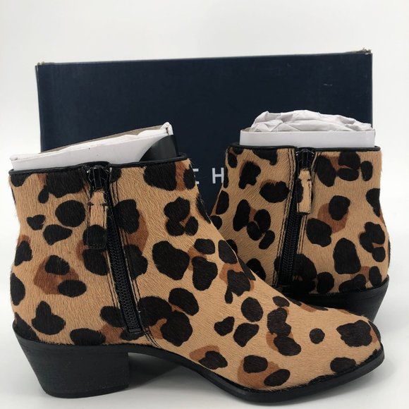 Cole Haan Brown & Tan Animal Print Heeled Boots | Excellent Condition - Picture 5 of 6